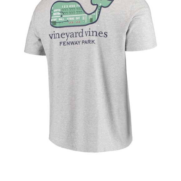 Men's Boston Red Sox Vineyard Vines Gray Green Monster Whale T-Shirt - Size L - Picture 3 of 8